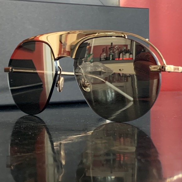 DIOR UNISEX Aviators ➡️NEW!! $695! Gold Aviators UNISEX Sunglasses AUTHENTIC! - Picture 5 of 14